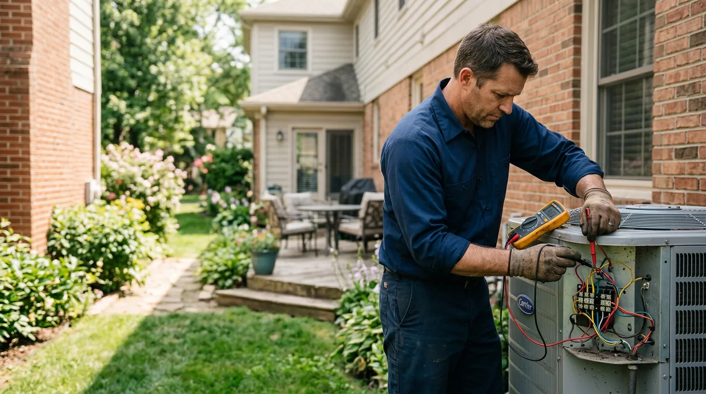 HVAC technician working near Leesport, PA